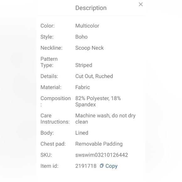 SHEIN 4XL yellow top and striped button swimsuit - Picture 6 of 8